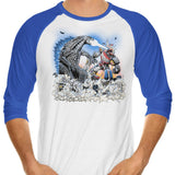 Mega Kaiju Battle - 3/4 Sleeve Raglan T-Shirt