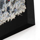Mega Kaiju Battle - Canvas Print
