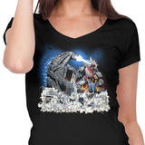 Mega Kaiju Battle - Women's V-Neck