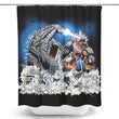Mega Kaiju Battle - Shower Curtain