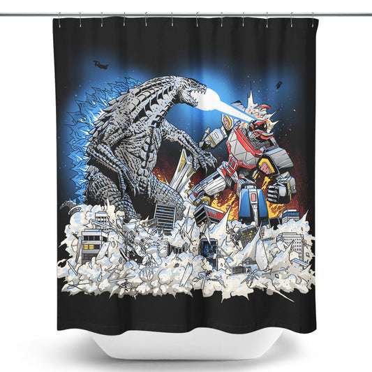 Mega Kaiju Battle - Shower Curtain