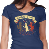 Mentally I'm Here - Women's V-Neck