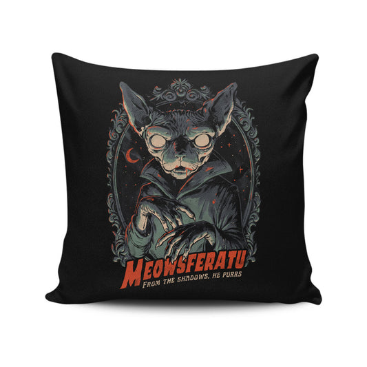 Meowsferatu - Throw Pillow