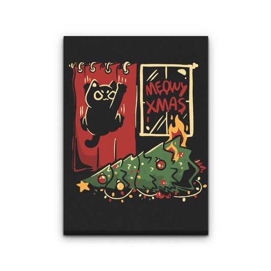 Meowy Xmas - Canvas Print