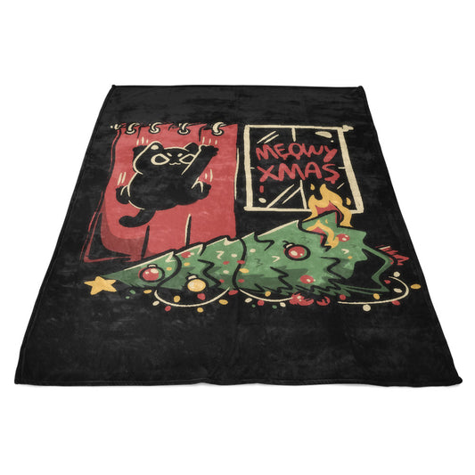 Meowy Xmas - Fleece Blanket