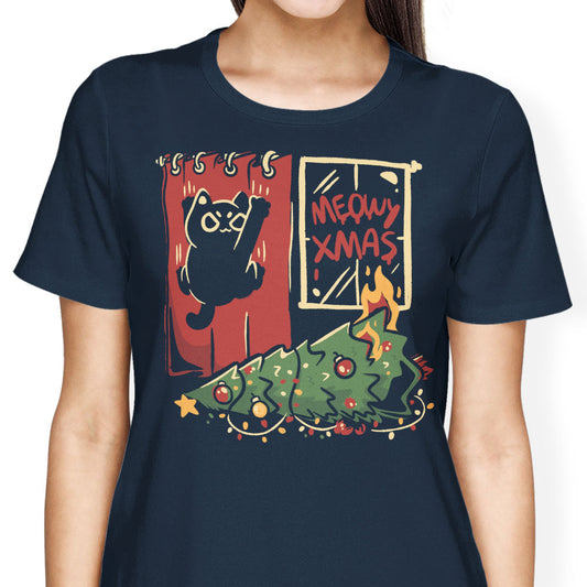 Meowy Xmas - Women's Apparel