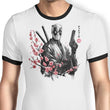 Merc Portrait Sumi-e - Ringer T-Shirt