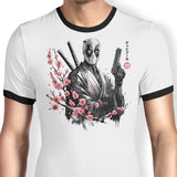 Merc Portrait Sumi-e - Ringer T-Shirt
