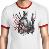 Merc Portrait Sumi-e - Ringer T-Shirt