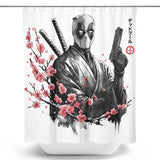 Merc Portrait Sumi-e - Shower Curtain