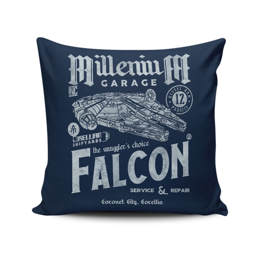 Millenium Garage - Throw Pillow