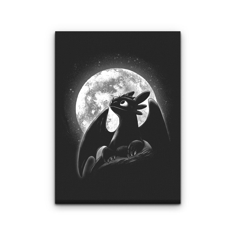Moonlit Dragon - Canvas Print