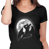Moonlit Dragon - Women's V-Neck