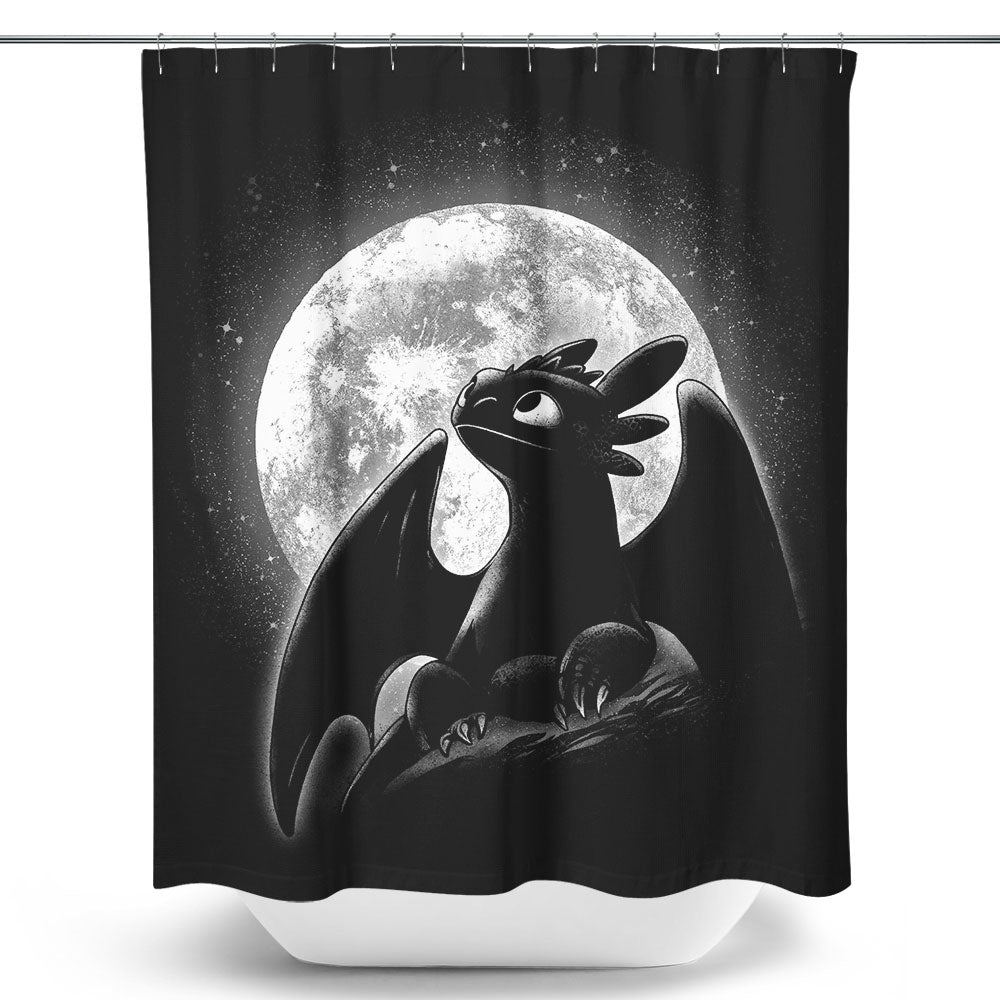 Moonlit Dragon - Shower Curtain