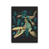 Mosasaurus Fossils - Canvas Print