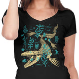 Mosasaurus Fossils - Women's V-Neck