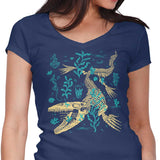 Mosasaurus Fossils - Women's V-Neck
