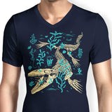 Mosasaurus Fossils - Men's V-Neck