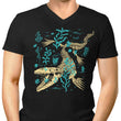 Mosasaurus Fossils - Men's V-Neck