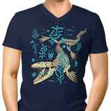 Mosasaurus Fossils - Men's V-Neck