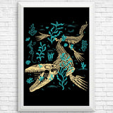 Mosasaurus Fossils - Posters & Prints