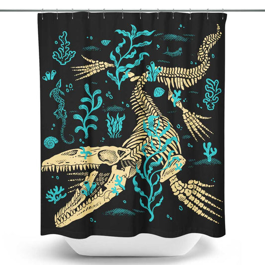 Mosasaurus Fossils - Shower Curtain