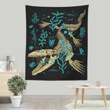 Mosasaurus Fossils - Wall Tapestry