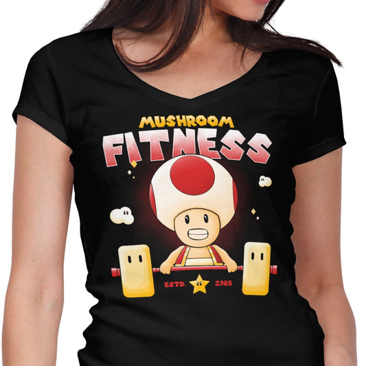 Mushroom Fitness - Women's V-Neck