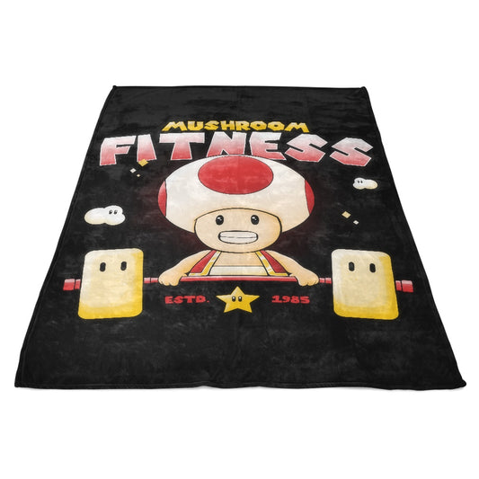 Mushroom Fitness - Fleece Blanket