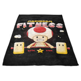 Mushroom Fitness - Fleece Blanket