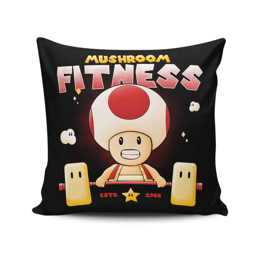 Mushroom Fitness - Throw Pillow