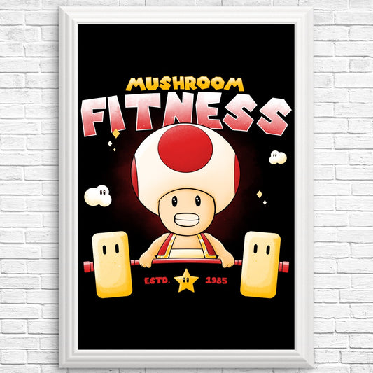 Mushroom Fitness - Posters & Prints
