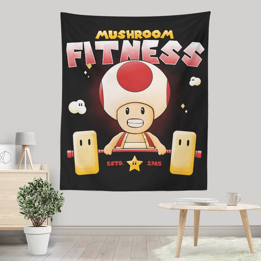 Mushroom Fitness - Wall Tapestry
