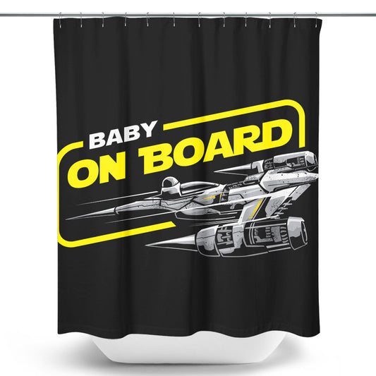 N1 Baby on Board - Shower Curtain