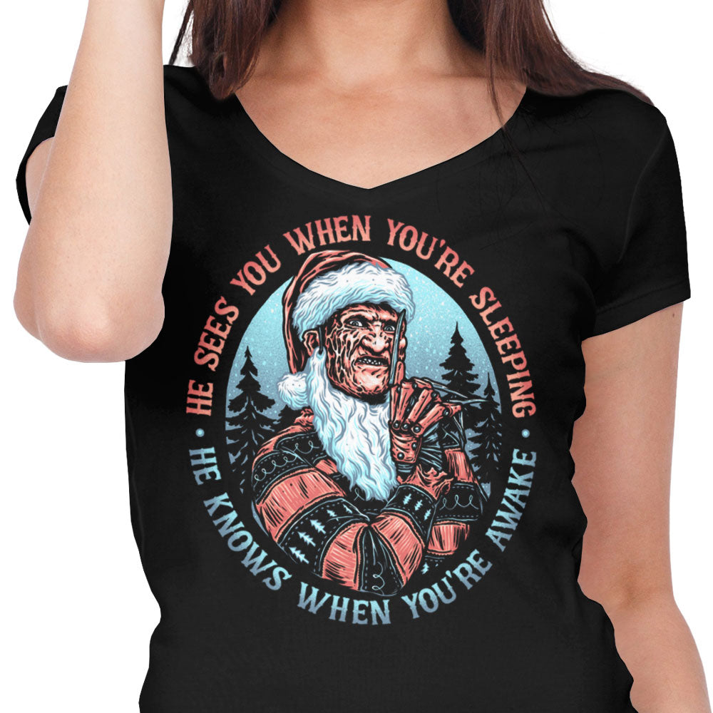 Nightmare Santa - Women's V-Neck