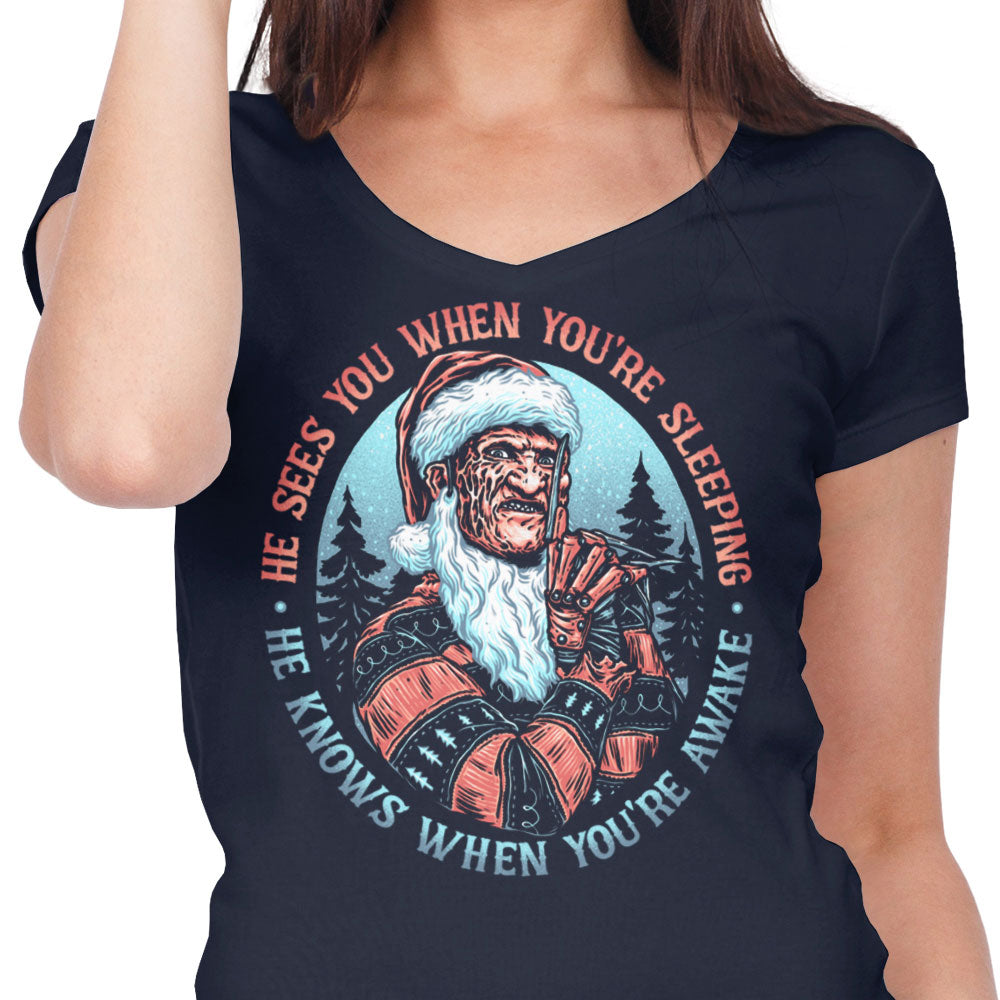 Nightmare Santa - Women's V-Neck