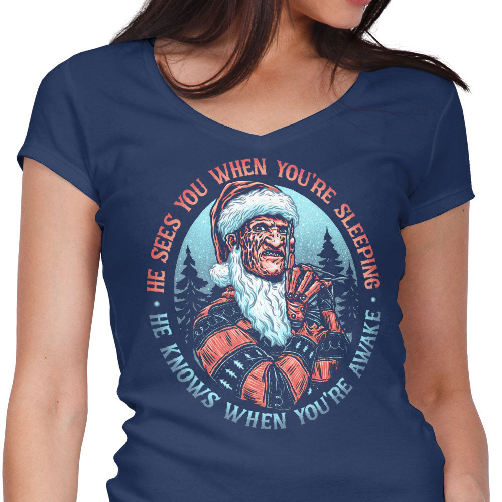 Nightmare Santa - Women's V-Neck