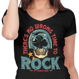 No Wrong Time to Rock - Women's V-Neck