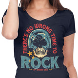 No Wrong Time to Rock - Women's V-Neck