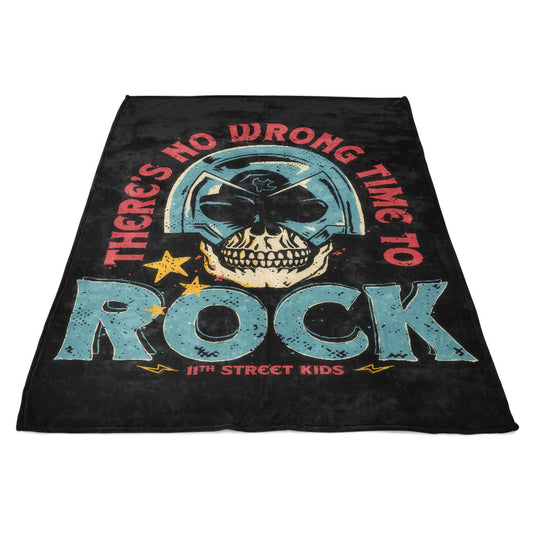 No Wrong Time to Rock - Fleece Blanket