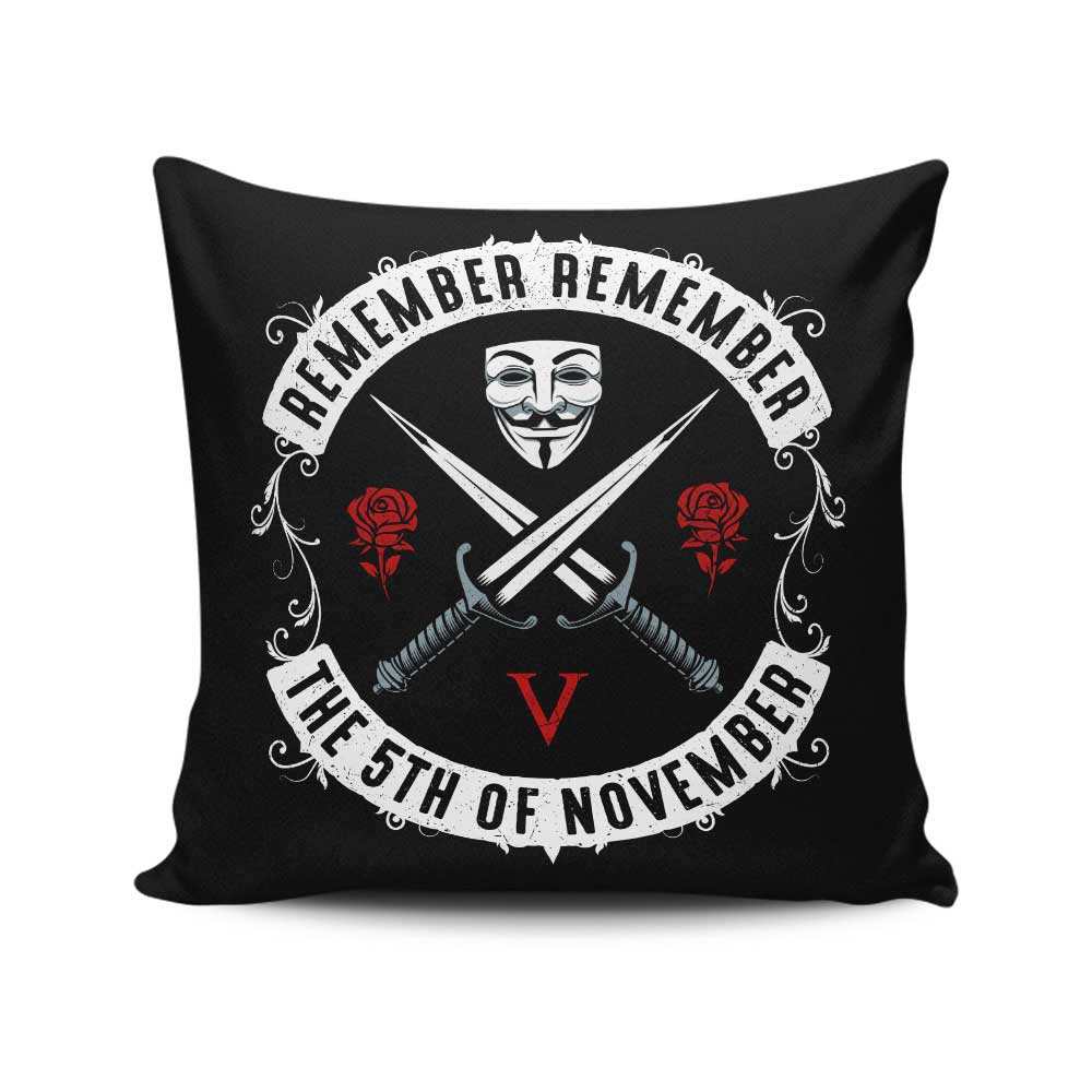 November V - Throw Pillow
