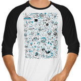 OUAT Summer Doodles - 3/4 Sleeve Raglan T-Shirt