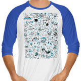 OUAT Summer Doodles - 3/4 Sleeve Raglan T-Shirt