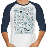 OUAT Summer Doodles - 3/4 Sleeve Raglan T-Shirt