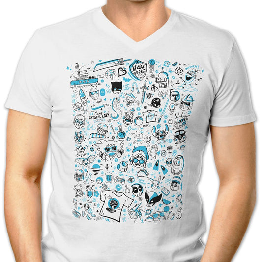 OUAT Summer Doodles - Men's V-Neck