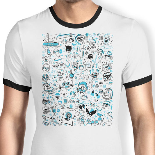 OUAT Summer Doodles - Ringer T-Shirt