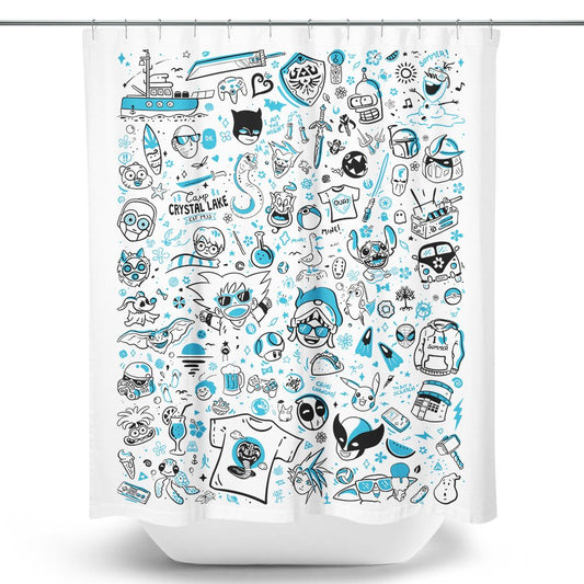 OUAT Summer Doodles - Shower Curtain