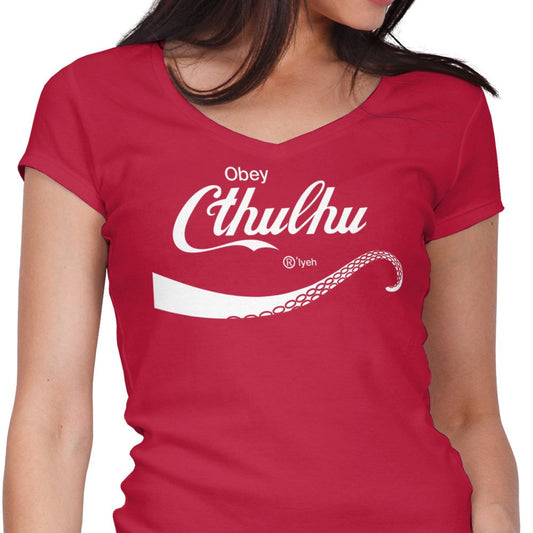 Obey Cthulhu - Women's V-Neck