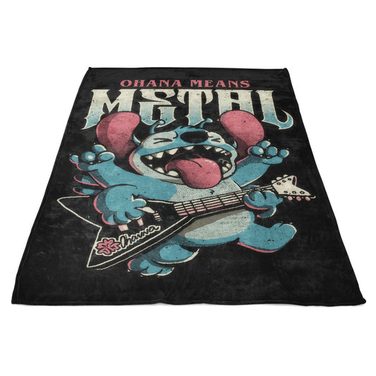 Ohana Means Metal - Fleece Blanket