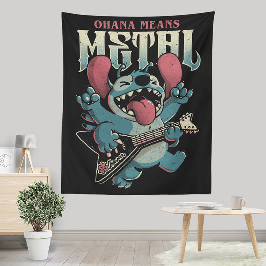 Ohana Means Metal - Wall Tapestry